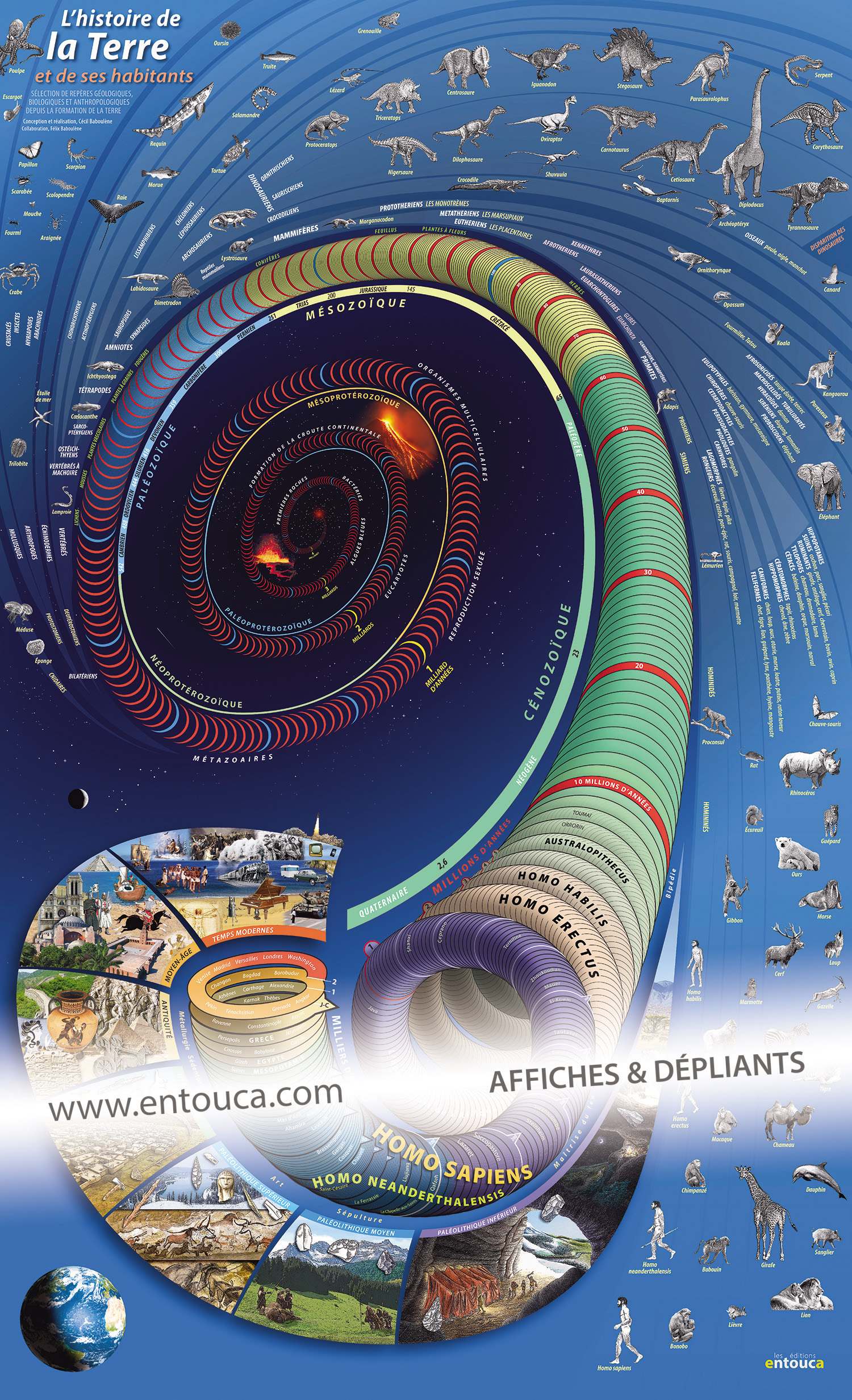 L'histoire de la Terre - 3 grands dépliants